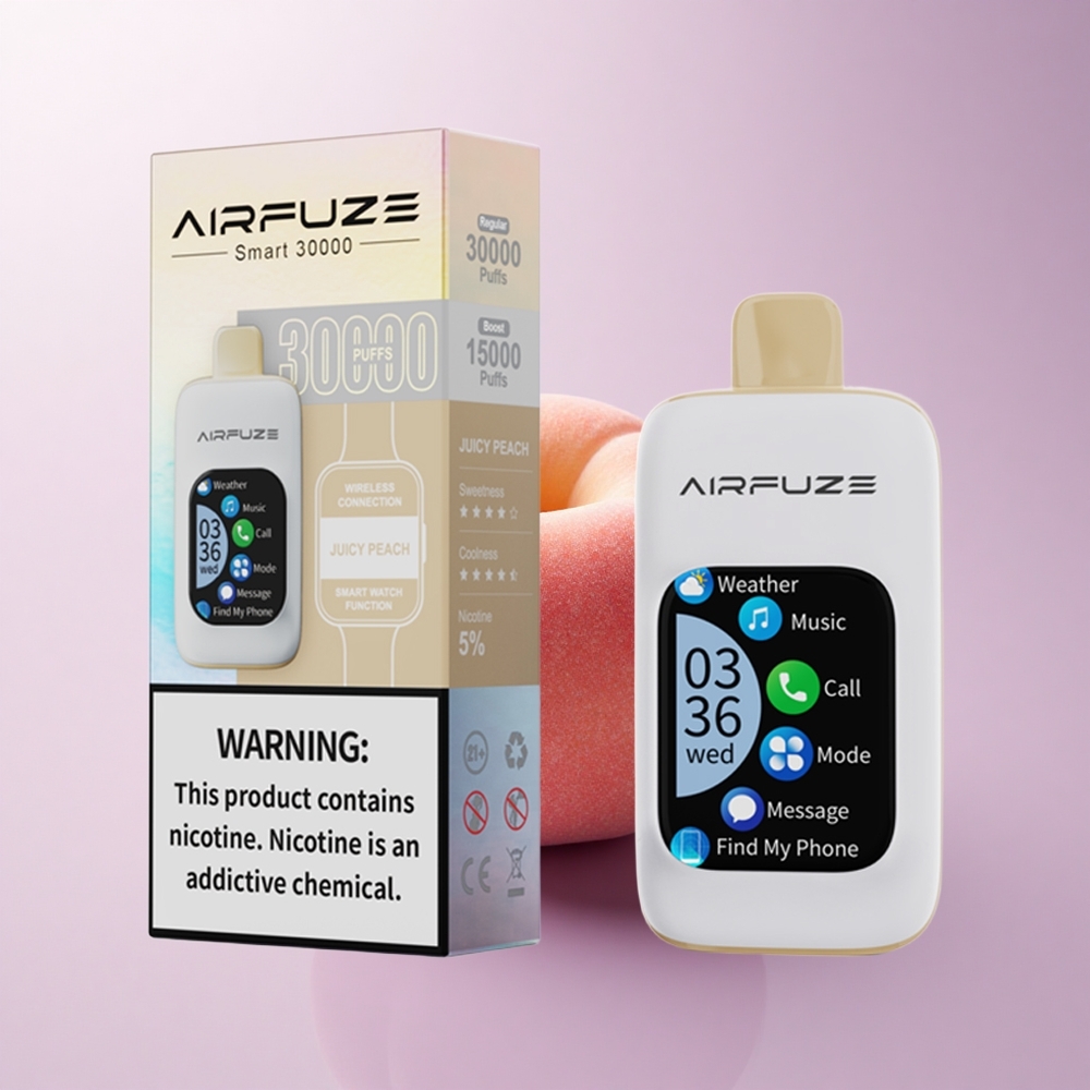 AirFuze Smart 30000 Puffs Juicy Peach Touch 5% Nicotine 900mAh