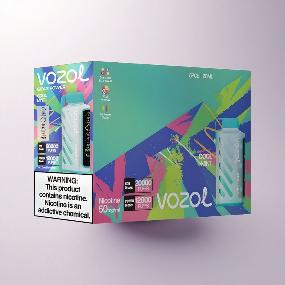VOZOL Gear Power 20000 Puffs Cool Mint Dual Mesh 20mL