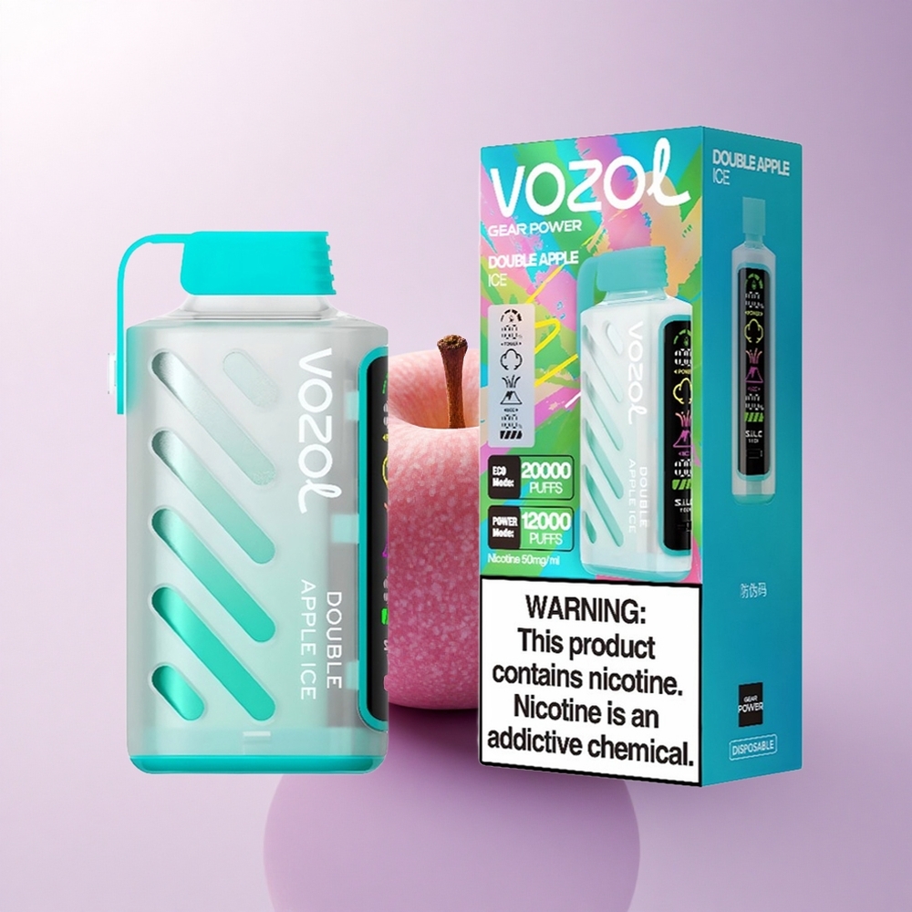 VOZOL Gear Power 20000 Puffs Double Apple Ice 20mL Dual Mesh