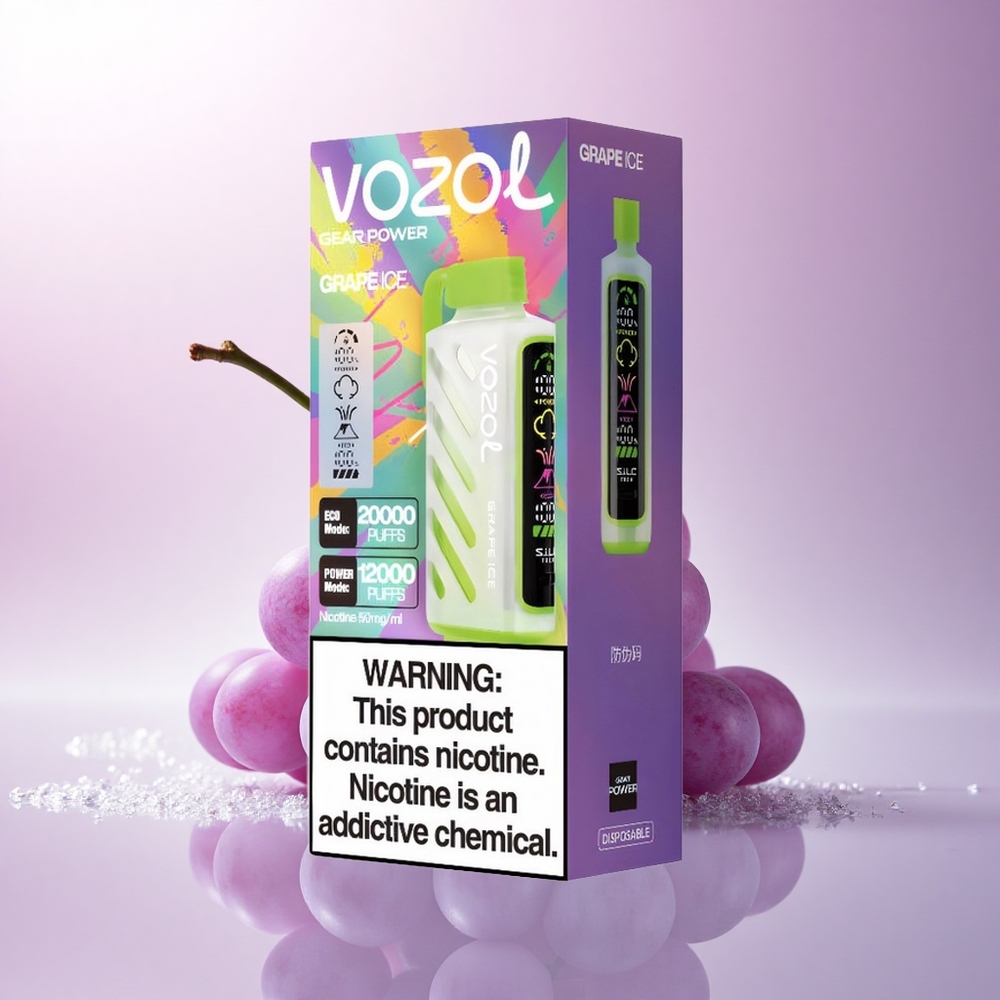 VOZOL Gear Power 20000 Puffs Grape Ice Dual Mesh 20mL 5% Nicotine