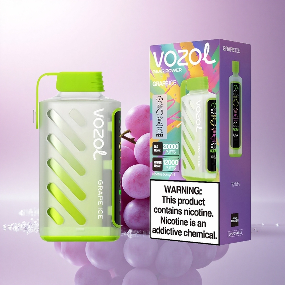 VOZOL Gear Power 20000 Puffs Grape Ice Dual Mesh 20mL 5% Nicotine