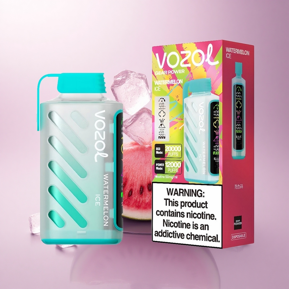 VOZOL Gear Power 20000 Puffs Watermelon Ice Dual Mesh 20mL 5% Nicotine