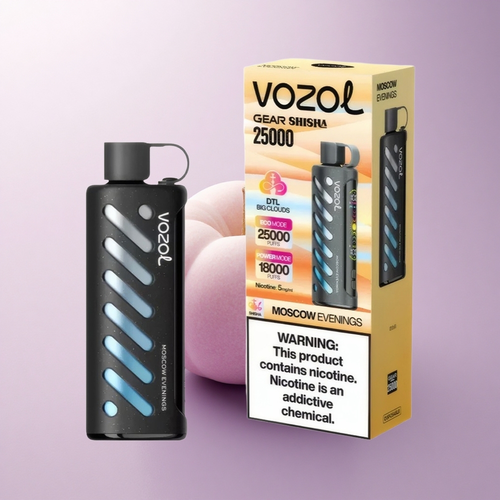 VOZOL Gear Shisha 25000 Puffs Evening Breeze Dual Mesh 1000mAh 5mg Nicotine
