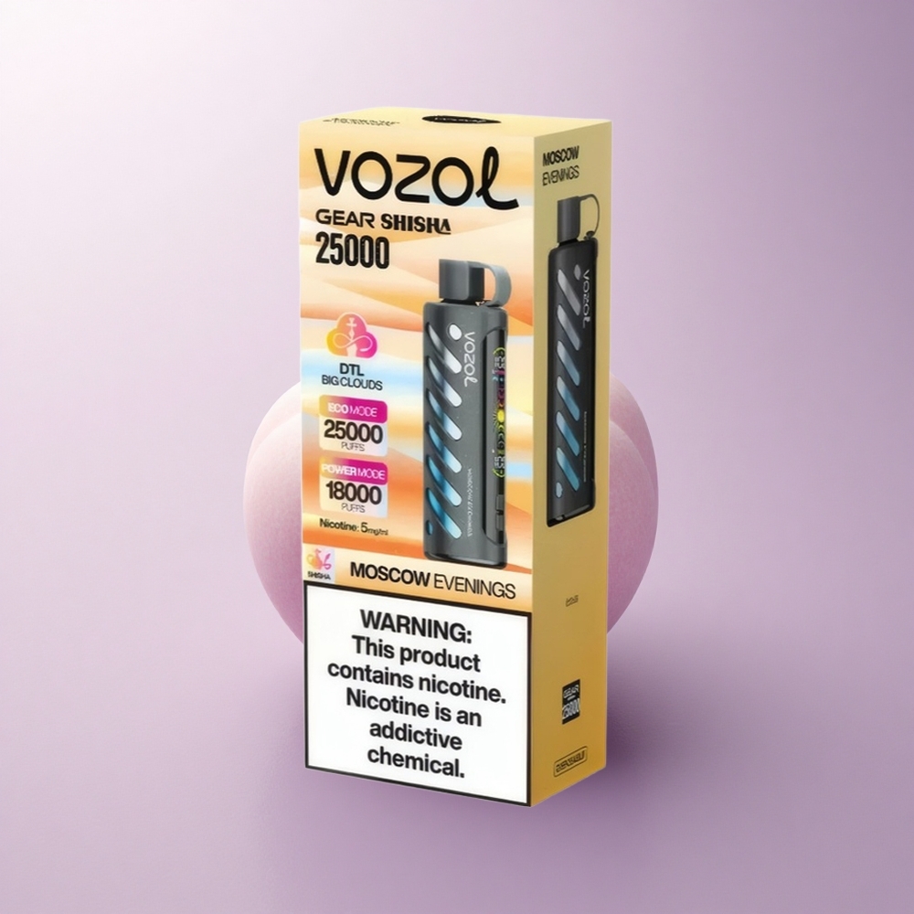 VOZOL Gear Shisha 25000 Puffs Evening Breeze Dual Mesh 1000mAh 5mg Nicotine