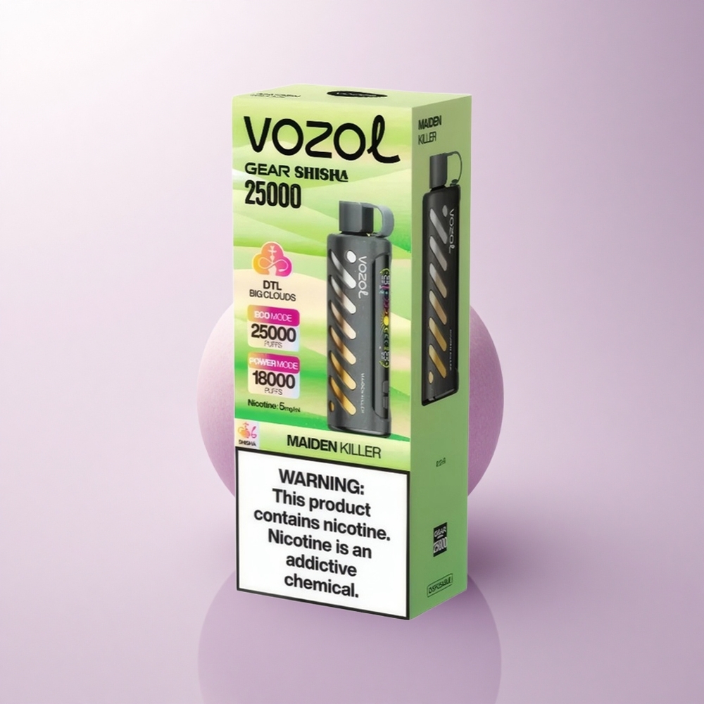 VOZOL Gear Shisha 25000 Puffs Maiden Killer Dual Mesh 1000mAh 5mg Nicotine