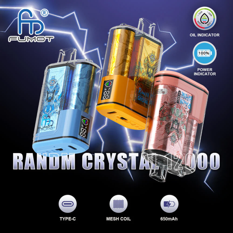 Fumot Vape Price - Fumot Crystal 1 Piece - 12000 Disposable Vape Box 20ML 08L04265 Dragonfruit Ice