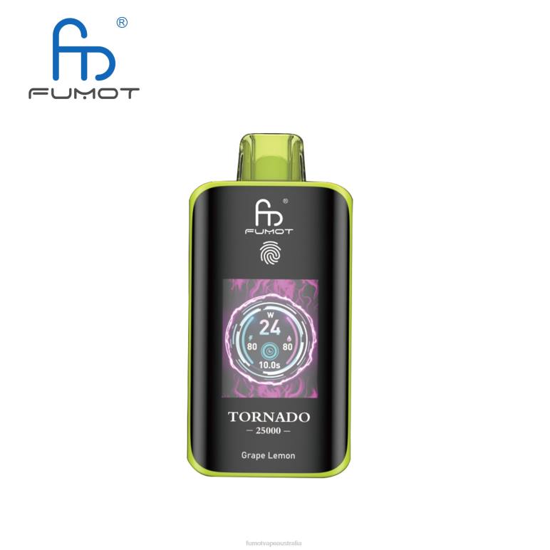 Fumot Discount Code | Fumot Tornado 25000 Disposable Vape Grape Lemon LXH06