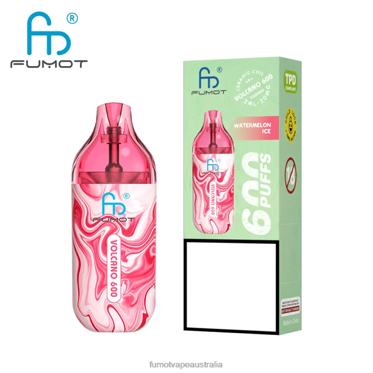 Fumot Discount Code - Fumot Volcano 600 TPD-Compliant Disposable Vape - 2ML (3 Pieces Set) 08L04296 Lychee Ice