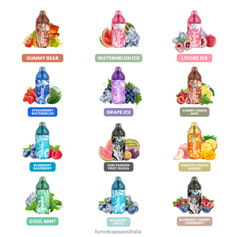 Fumot Vape Flavors - Fumot Volcano 600 TPD-Compliant Disposable Vape - 2ML (3 Pieces Set) 08L04289 Gummy Bear