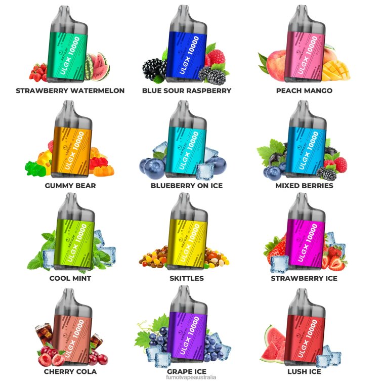 Fumot Vape Flavours - Fumot Movkin Ulax 10000 Disposable Vape Pod - 12ML (1 Piece) 08L04308 Grape Ice