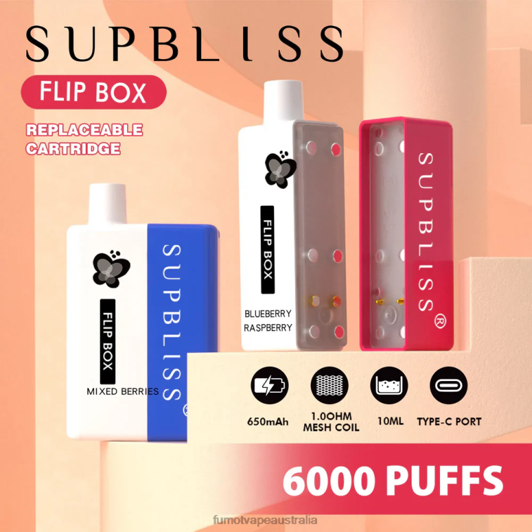 Fumot Discount Code - Fumot Supbliss Flip Box 6000 Replaceable Vape Kit - 10ML (1 Piece) 08L04336 Grapefruit