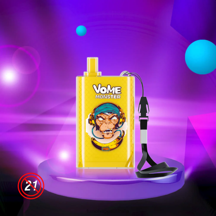 Fumot Vape Flavors - Fumot Vome Monster 10000 Disposable Vape Pod Device - 20ML (1 Piece) 08L04429 Grape Ice