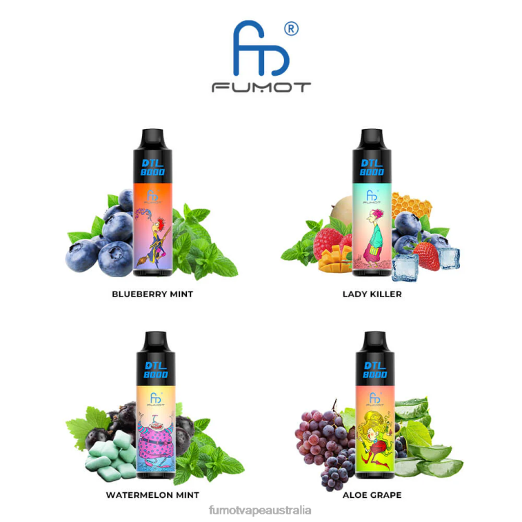 Fumot Vape Price - Fumot DTL 8000 Disposable Vape Pen - 16ML (1 Piece) 08L04415 Blue Raspberry Lemon