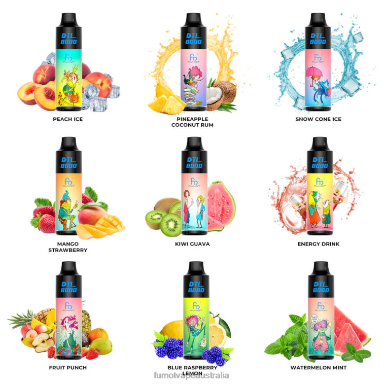 Fumot Vape Price - Fumot DTL 8000 Disposable Vape Pen - 16ML (1 Piece) 08L04415 Blue Raspberry Lemon