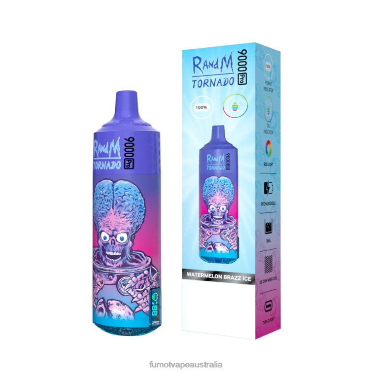 Fumot Vape Sale - Fumot Tornado 9000 Pro Disposable Vape - 18ML (1 Piece) 08L04207 Blueberry Raspberry