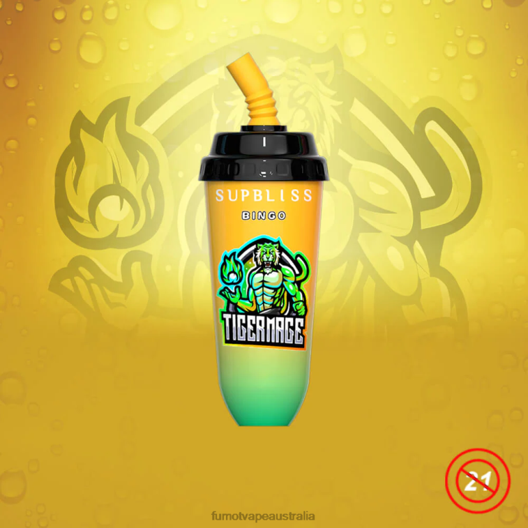 Fumot Vape Flavors - Fumot Supbliss Bingo 16ML 8000 Disposable Vape Pod Device (1 Piece) 08L04409 Strawberry Mango