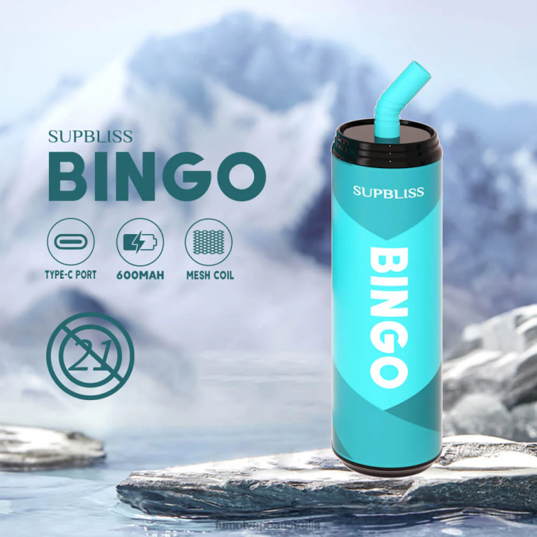 Fumot Vape Price - Fumot Supbliss Bingo 9000 Disposable Vape Pen (1 Piece)- 18ML 08L04475 Strawberry Watermelon