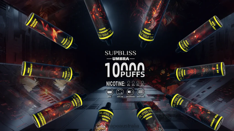 Fumot Australia - Fumot Supbliss Umbra 10000 (1 Piece) Disposable Vape Pen - 20ML 08L04481 Pina Colada Rum